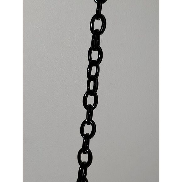 A Gunmetal Rhinestone Necklace Fringe Chain Butterfly Steampunk Boho Fairy Core - Picture 5 of 9